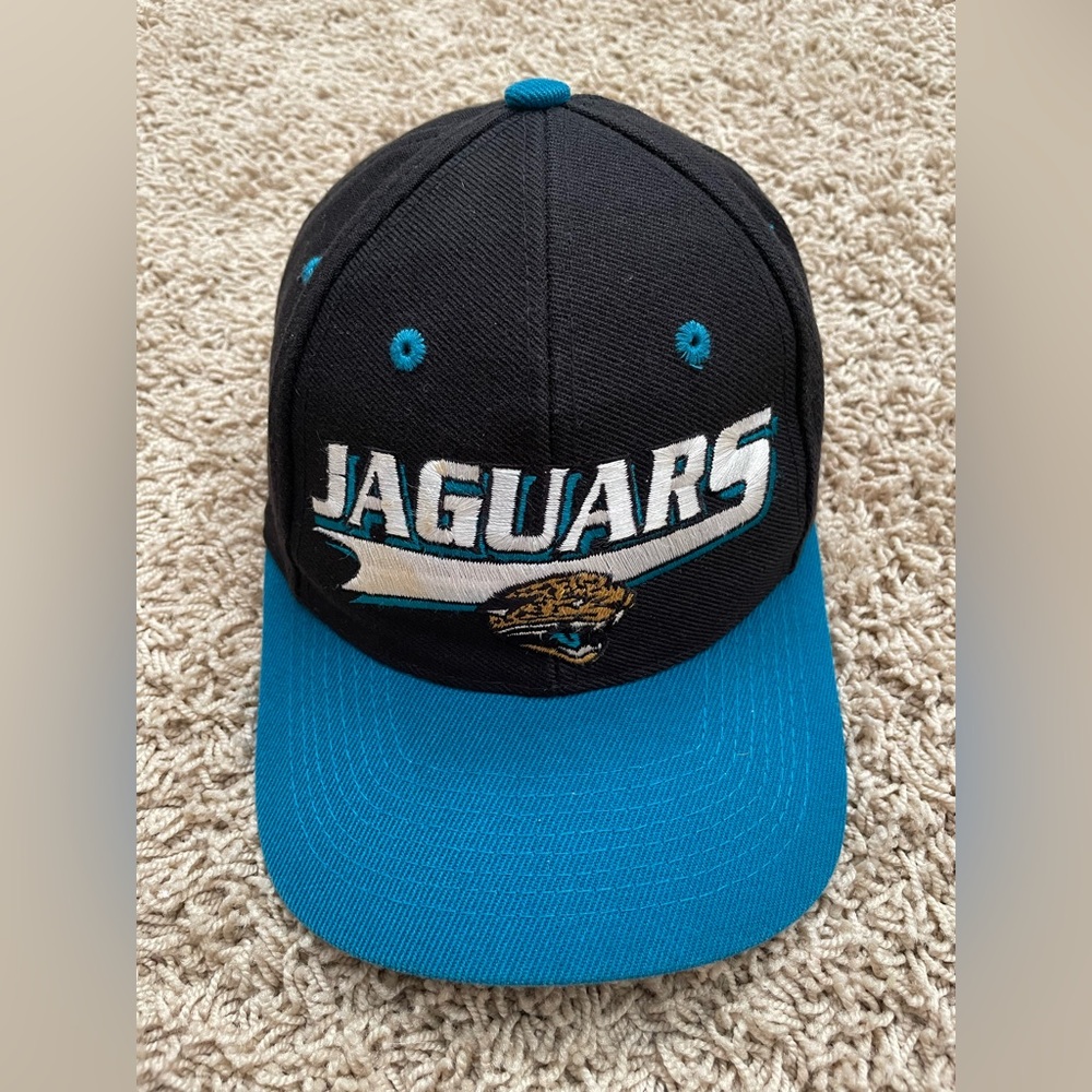 Vintage 90s Jacksonville Jaguars Logo Athletic NFL Official Snapback Hat Cap